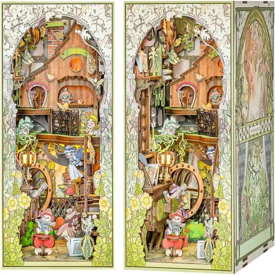 Book Nook Wizardi Miniature - Elven Paradise Roombox Kit {1}