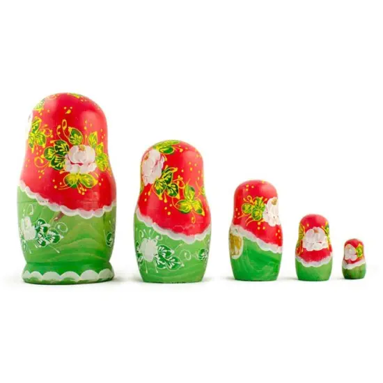 Set of 5 Olga Nesting Dolls 6.5 Inches {3}