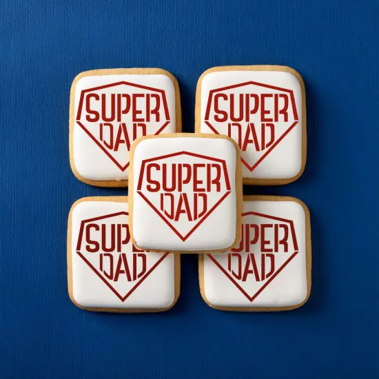 Super Dad Cookie & Craft Stencil | CM129 by Designer Stencils | Cookie Decorating Tools | Baking Stencils for Royal Icing, Airbrush, Dusting Powder | Craft Stencils for Canvas, Paper, Wood | Reusable Food Grade Stencil {3}