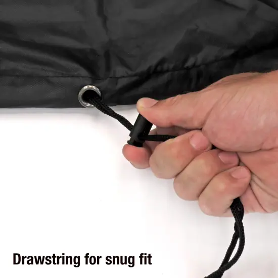 128" Black Patio Furniture Cover- Waterproof with Rope and Metal Buckles {6}