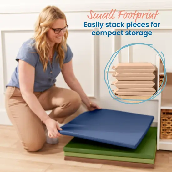 Play Patch Activity Mat and Toy Bins, Beginner Playset, 6-Piece Earthtone {6}