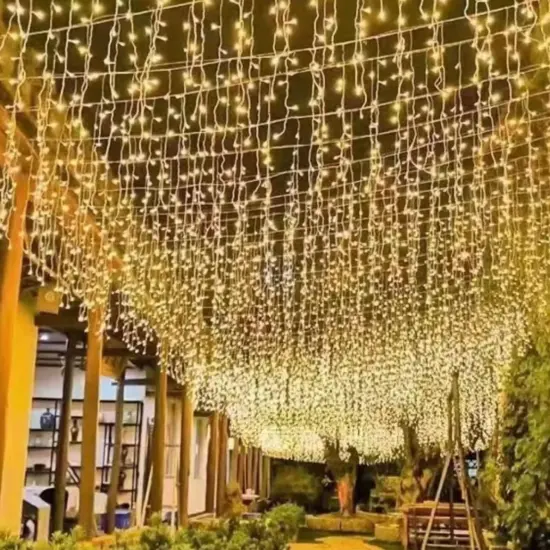 Perfect Holiday 96 LED Super Bright Icicle Lights - Warm White {2}