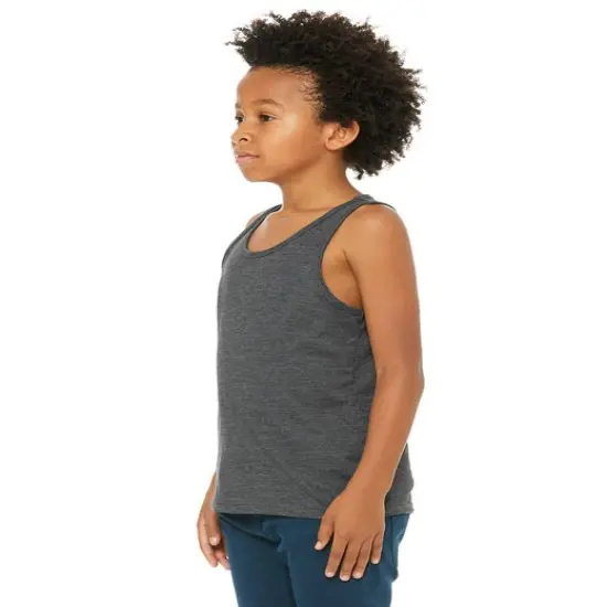 Bella + Canvas&reg; Youth Heather CVC Tank - 3480YCVC DARK GRY HEATHER {4}