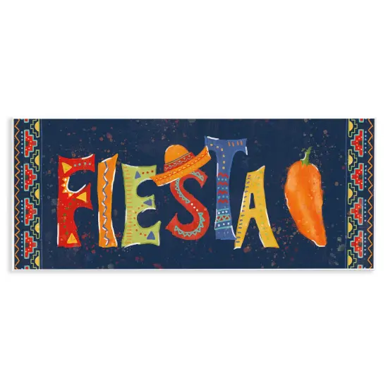 Stupell Industries Fiesta con Pimiento Colorido Wall Plaque Art {1}