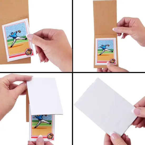 75 Pack Corrugated Cardboard Sleeves for Sports Cards, Trading Card Shipping Supplies, Flat Vending 3 x 4.5" {5}