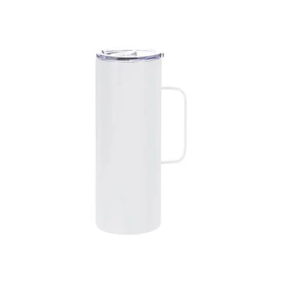 Craft Express 4 Pack 20oz Stainless Steel Sublimation Handled Mugs with Slide Lids {1}