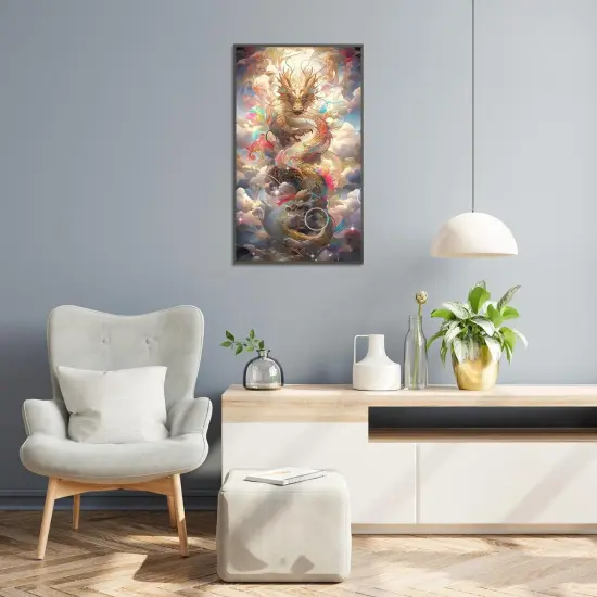 Golden Dragon Diamond Painting Kit - 12X20 Inch (G3944) {3}