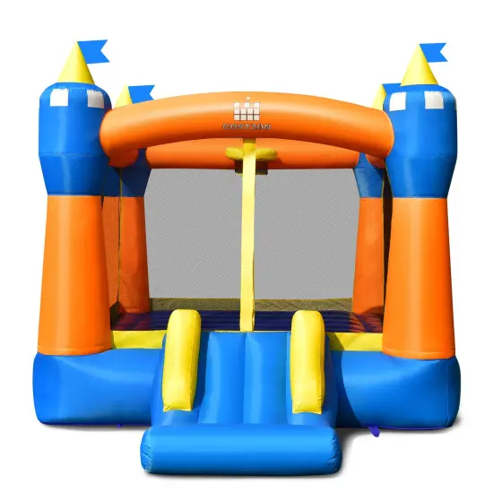 Kids Inflatable Bounce House Magic Castle with Large Jumping Area with 735W Blower {4}