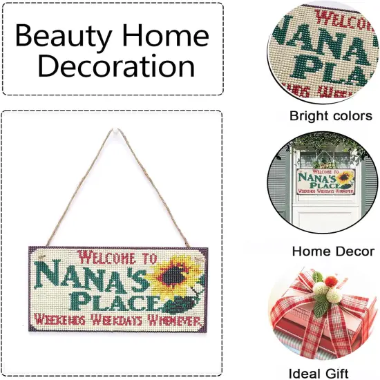 No Need Frame Hanging 5D Diamond Art Painting Kits for Adult Beginners with Tools {4}