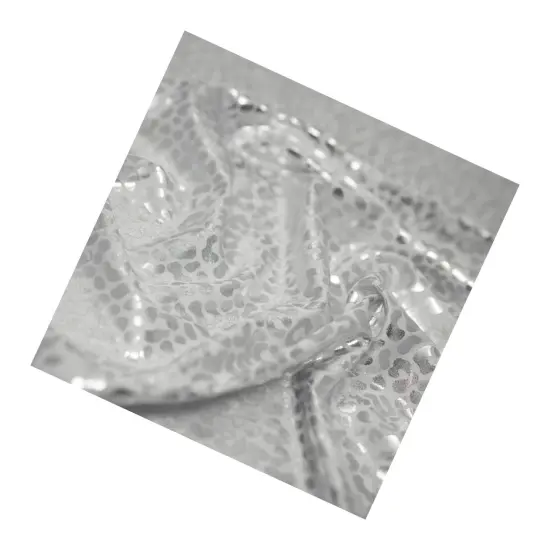 Cloudy Leo Foil Printed Spandex Fabric {3}
