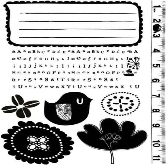 CLING STAMP 3.5X5 DOOLDE DEUX {1}