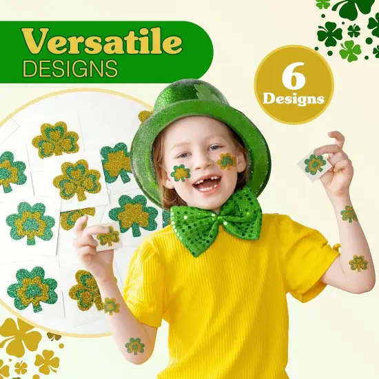 Shamrock Tattoos Individually Wrapped Bulk, St Patricks Day Tattoos, Party Favors {3}