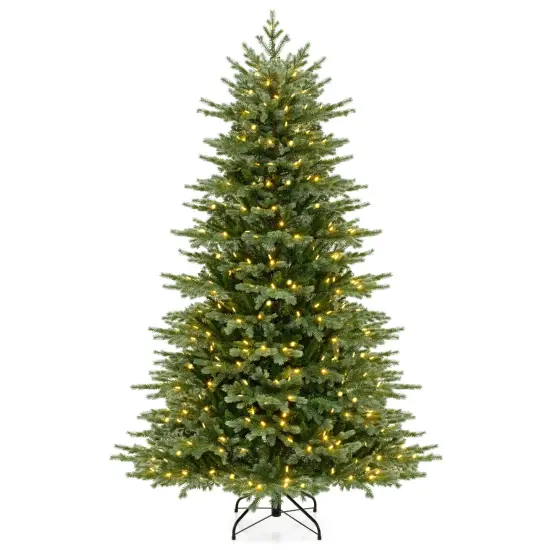 Artificial Christmas Tree with Lush PVC and Warm White LED Lights {3}