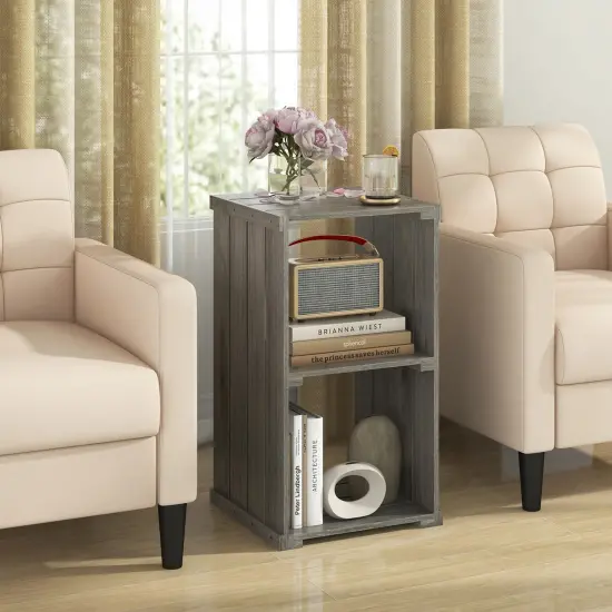 2-Cube Storage Shelf with Open Back and 3-Tier Shelf Light grey {2}