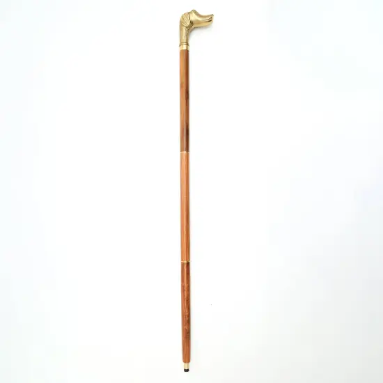 Decorative Vintage Metal Dog Design Handle Walking Stick-Walking Cane-36" {2}