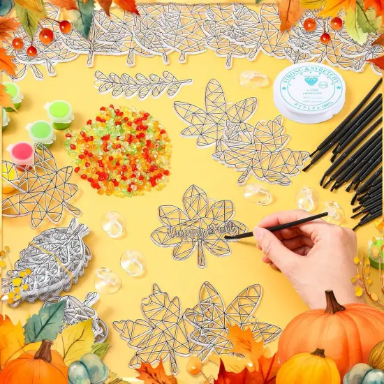 36 Sets Fall Suncatchers Craft Kits {3}