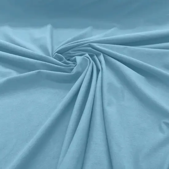 1 Yard Soft Baby Blue Cotton Jersey Spandex Knit Stretch Fabric for Apparel & Crafts 60" Width {1}