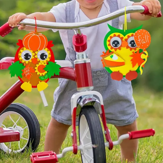 24 Sets Fall Craft Kits Thanksgiving Crafts DIY Fall Owl {5}