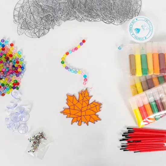 30 Sets Fall DIY Window Art Suncatcher Paint Kit {5}