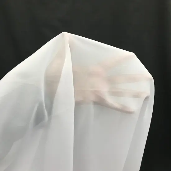 1 Yard White Chiffon Fabric Lightweight Material For Weddings Dresses Veils Curtains Backdrops And Crafts 59/60 Inch Wide {3}