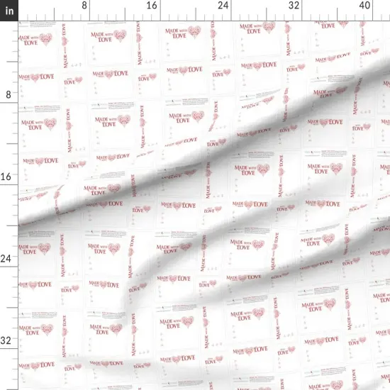 Various Fabrics by the Yard or Fat Quarter Quilt Love Label Custom Printed Fabric by Spoonflower {1}