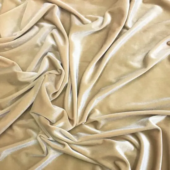 1 Yard Sophisticated Taupe Stretch Velour Fabric Ultra Soft Plush Texture with Graceful Weighted Drape 58/60 Inches Wide {3}