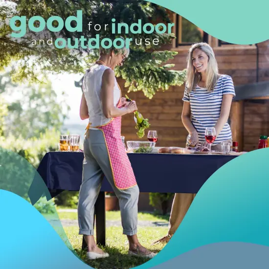 Exquisite Plastic Table Cover Roll &ndash; 40" x 300' Disposable Tablecloth Roll &ndash; Premium Thick 0.5 MIL Plastic Banquet Roll &ndash; Party Table Cover Roll for Events & Catering Navy Blue {4}