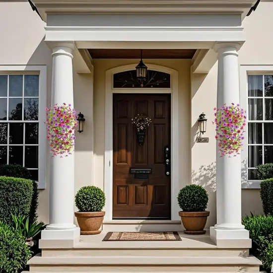 Fake Daisy Silk Hanging Flowers - Mix Purple {3}