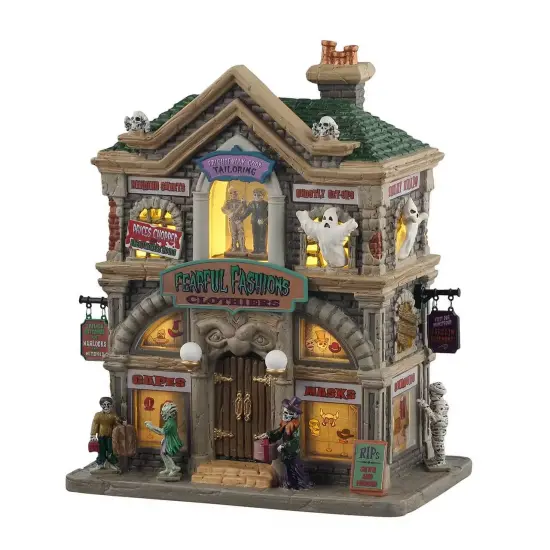 Lemax Spooky Town Halloween Village: Fearful Fashions Clothiers {1}