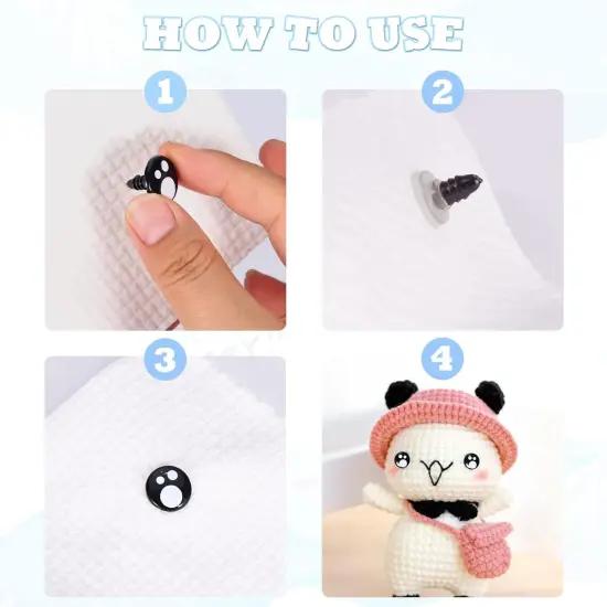 Safety Eyes for Amigurumi - Crochet Eyes with Washers {3}