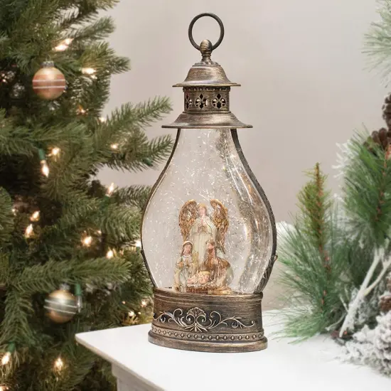 13" LED Nativity Lantern Water Globe {3}
