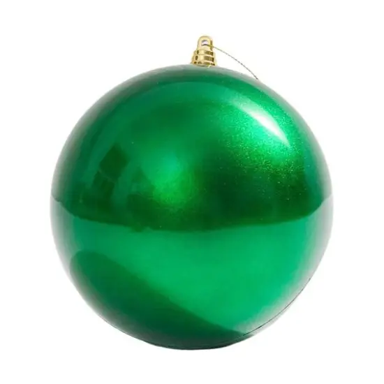 6" Green Candy Apple Ball Ornament {1}