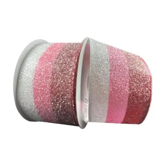 2.5" Tricolor Candy Striped Ribbon: Red, Pink and White {1}