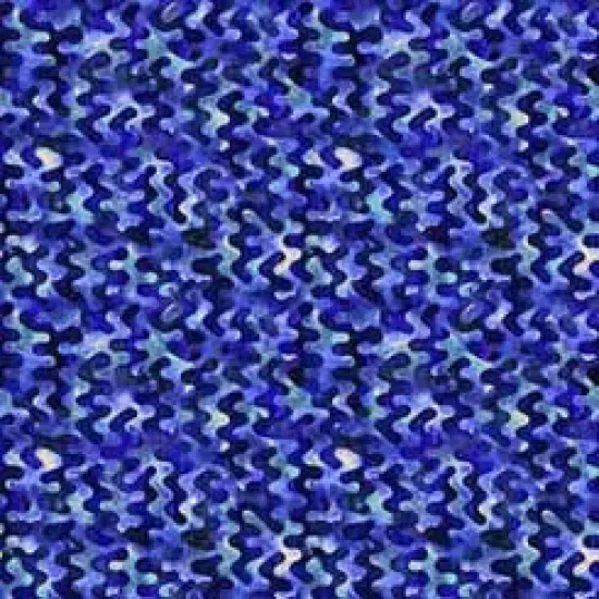 Blue Flamenco Zig Zag 44"/45" Fabric Per Yard {1}