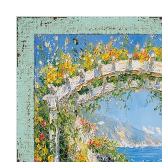 Slim Teal Seaspray Chabi Chic Farmhouse Barnwood Rustic Picture Frame 12x24 frame {1}