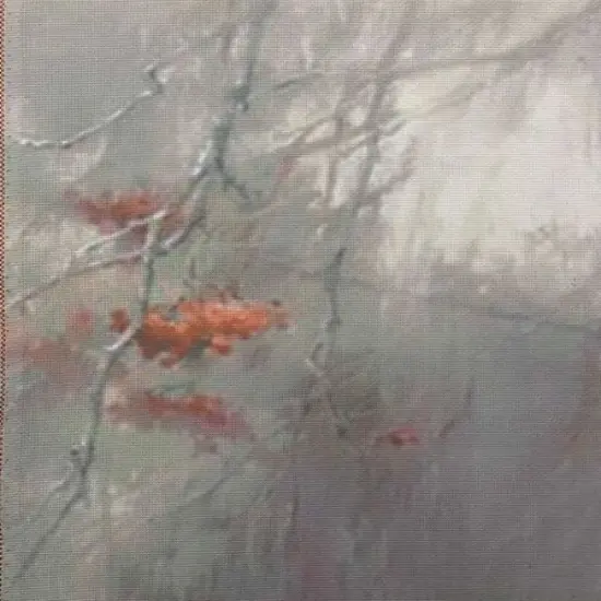 Crimson Mist Designer Printed AIDA Fabric. Canvas for embroidery with an applied backgroundKF-1350A {1}