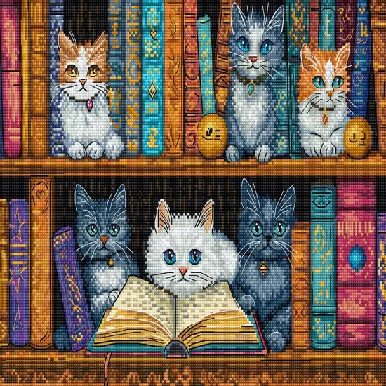 Bookshelf L9917 Counted Cross Stitch Kit {1}