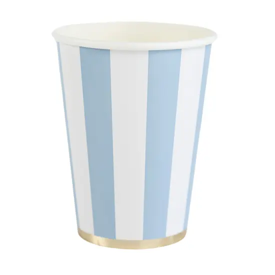 SKY BLUE SIGNATURE CABANA STRIPE CUPS {1}