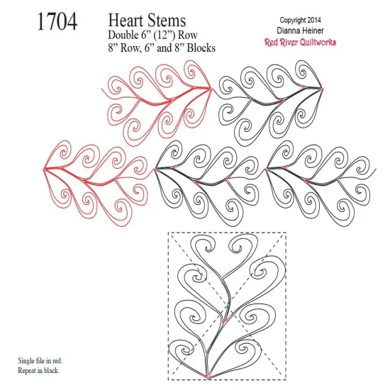 1704 Heart Stems Combo Pantograph {1}