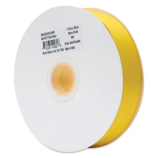 Morex Recycled Double Faced Satin Ribbon - Daffodil, 1-1/2" x 100 yd {1}