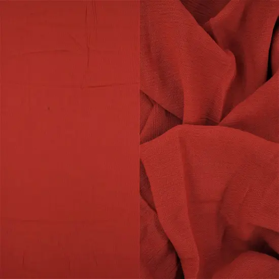 1 Yard Soft Rayon Crepon Fabric Solid Woven Textured Drapery Accent 50/51" Width RUST OB {1}