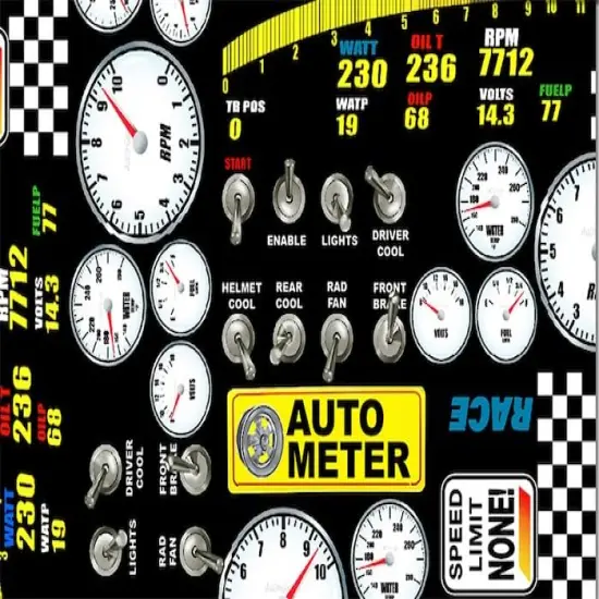 Race car dashboard guages and instruments Edible Icing Sheet cake topper for 1/4 Sheet cake or larger {1}