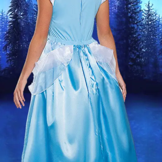 Womens Deluxe Cinderella Costume With Pale Blue Gown And Choker Necklace Women&rsquo;s Extra Large Fits US Sizes 14-16 {5}