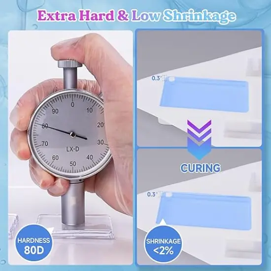 LET'S RESIN UV Resin,200g High Viscosity Crystal Clear Thick UV Resin Kit, Quick-Curing&Low Shrinkage Ultraviolet Epoxy Resin for Crafts, Doming, Coating {3}