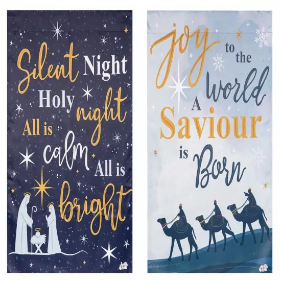 Joy to the World Christmas Garden Flag 2 Sided {1}