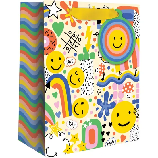 Pack/6: Happy Party Gift Bag - 6 x 3 x 7-1/2" {1}