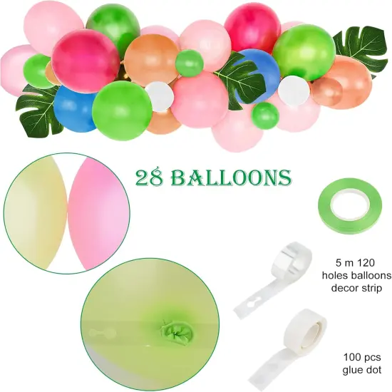 Tropical Luau Party Decoration Pack Hawaiian Beach Theme Party Flamingo Pineapple D&eacute;cors Multi Scene Luau Party Supplies (135pcs) {3}