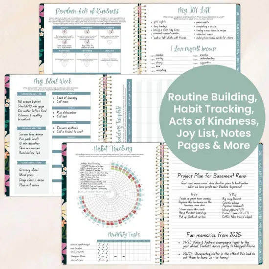 bloom daily planners 2025-26 Academic Planner, Soft Cover, 8.5" x 11",Blooming Wildly {6}