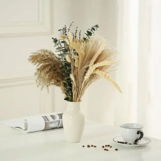 Dried Flowers Bouquet, 17" Dried Pampas Grass Decor Inc Lavender Eucalyptus DIY Floral Arrangements for Home Office Decoration,Wedding centerpieces {2}