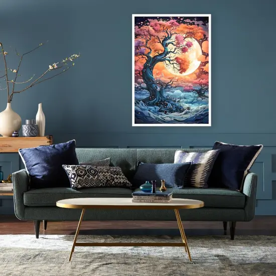 Diamond Art Kits for Adults - Tree of Life Moon Landscape Diamond Painting Kits DIY 5D Full Drill Diamond Dots Paintings with Diamonds Gem Art and Crafts for Home Decor 12x16 Inch {5}